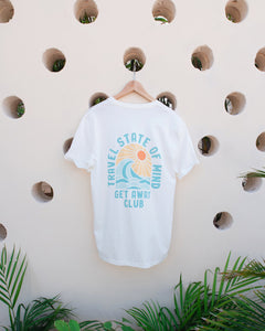 Travel State of Mind T-Shirt - Surf White