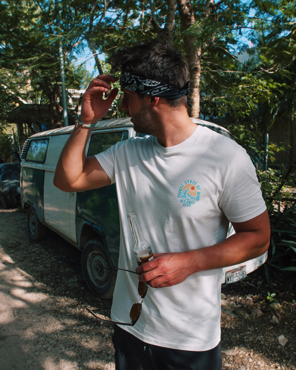 Travel State of Mind T-Shirt - Surf White